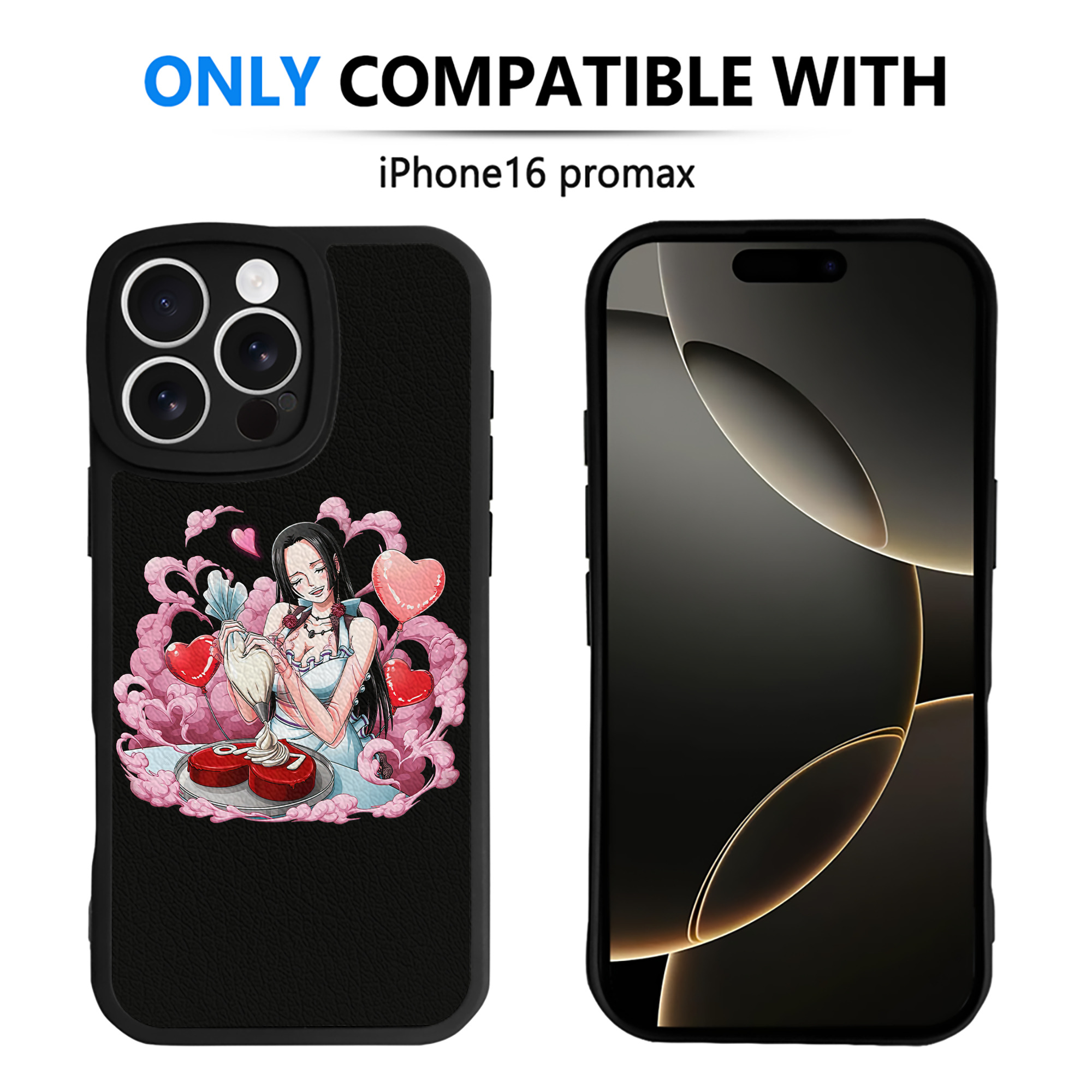 （画像用） ワンピース ボア・ハンコック ONE PIECE Boa·Hancock 【iPhone 16シリーズ対応】シリコンスマホケース（レザー調） 材質：シリコン